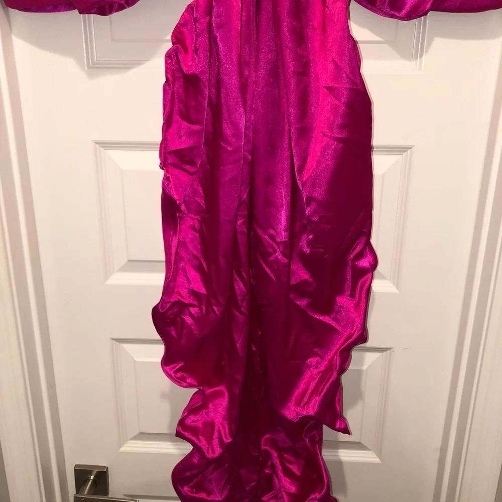 New Anthropologie Hot Pink Satin Bow Christmas Tree Topper Valentines Decor